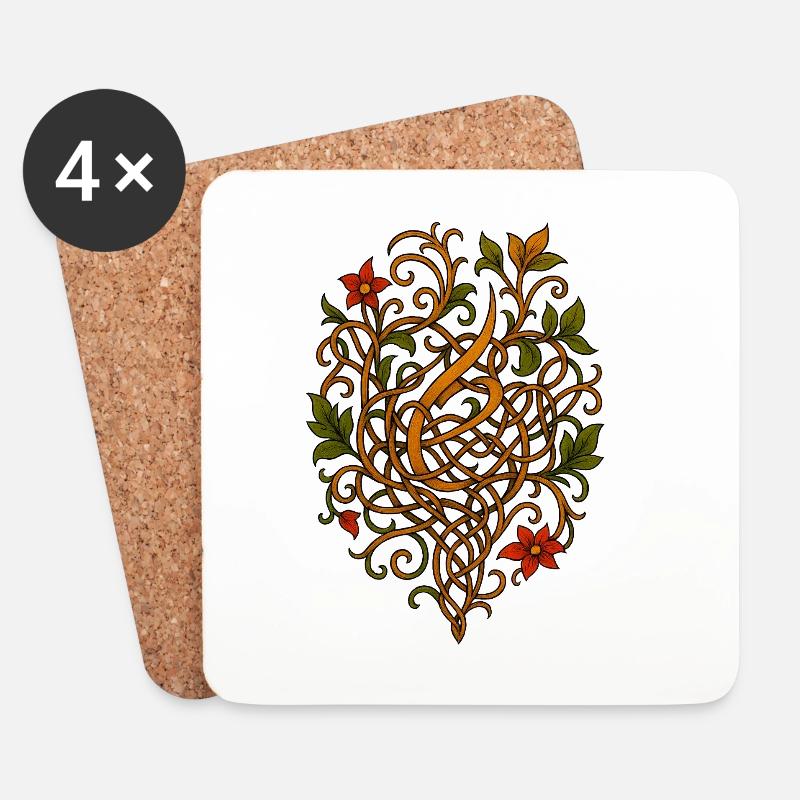 Elanmi Ornament - Untersetzer (4er-Set) - Weiß