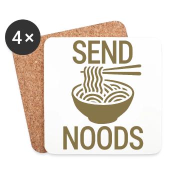Envoyer des noods - Dessous de verre (lot de 4) - blanc - Devant