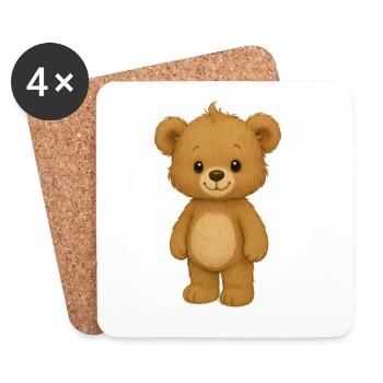 Nounours - Dessous de verre (lot de 4) - blanc - Devant