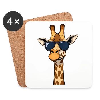 Giraffe - Coasters (set of 4) - white - Front