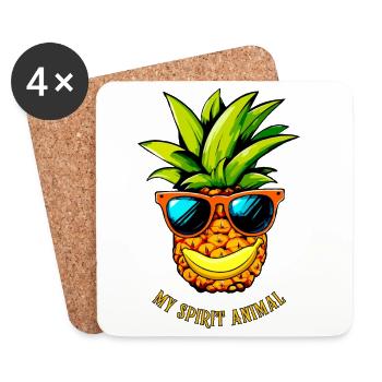 MY SPIRIT ANIMAL - Coasters (set of 4) - white - Front