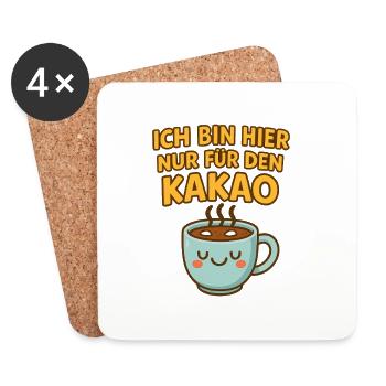 I'm here just for the cocoa - Coasters (set of 4) - white - Front