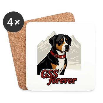 GSS forever Mountain - Untersetzer (4er-Set) - Weiß - Vorne