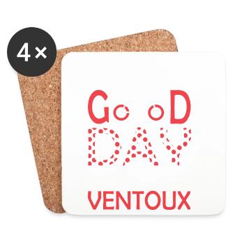 Ascension Mont Ventoux Cycliste Cadeau Vélo - Dessous de verre (lot de 4) - blanc - Devant