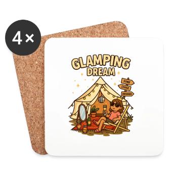 Glamping Dream Festival Queen Diva Style Femmes - Dessous de verre (lot de 4) - blanc - Devant