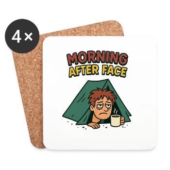 Der Morgen Danach Zelten Camping Festival - Untersetzer (4er-Set) - Weiß - Vorne