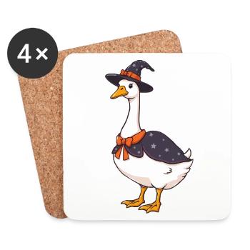 Gans - Untersetzer (4er-Set) - Weiß - Vorne