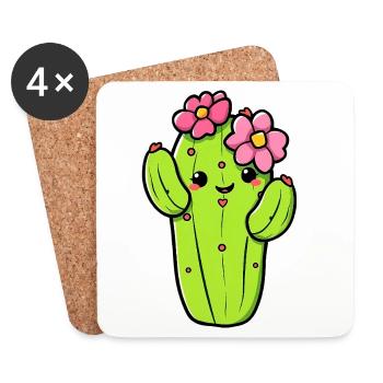 Cactus - Coasters (set of 4) - white - Front
