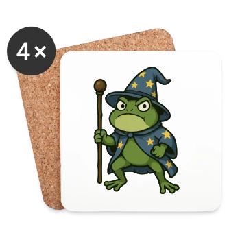 Magical Froggy Mage - Coasters (set of 4) - white - Front
