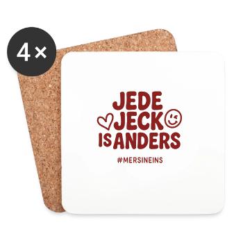 Chaque Jeck est différent - Cologne eye-catcher - Dessous de verre (lot de 4) - blanc - Devant