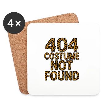 404 Costume Not Found - Chemise Nerd à imprimé léopard - Dessous de verre (lot de 4) - blanc - Devant