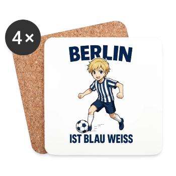 Berlin Football Fan Design - Coasters (set of 4) - white - Front