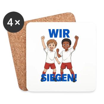 Gemeinschaftsgeist Kinder Design - Dessous de verre (lot de 4) - blanc - Devant