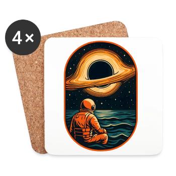 Cosmic Explorer Astronaut Artwork - Coasters (set of 4) - white - Front