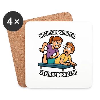 Humorous physio saying - Coasters (set of 4) - white - Front