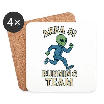 Alien Running Team Area 51 Design - Coasters (set of 4) - white - Front
