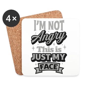 Personalized Catchphrase T-shirt design - Coasters (set of 4) - white - Front