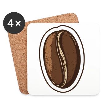 Kaffee - Untersetzer (4er-Set) - Weiß - Vorne