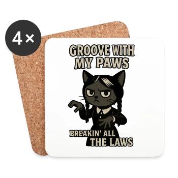 Cat-like legal revolution - Coasters (set of 4) - white - Front