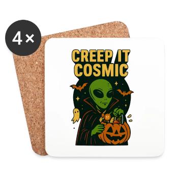 Alien Vampire T-Shirt – Creep It Cosmic  - Coasters (set of 4) - white - Front