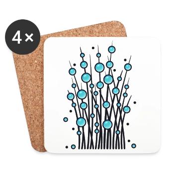 Luminous bale structure - Coasters (set of 4) - white - Front