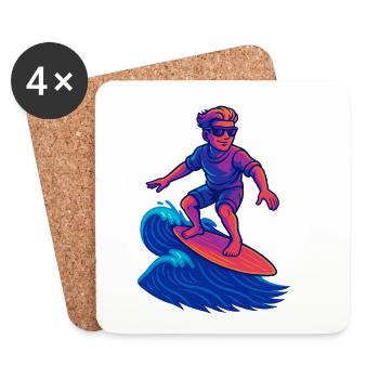 Wave Rider - Untersetzer (4er-Set) - Weiß - Vorne
