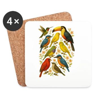 Vancouver Festive Specimens - Coasters (set of 4) - white - Front