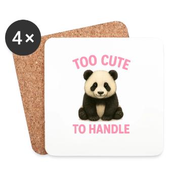 Cute panda with saying - Coasters (set of 4) - white - Front