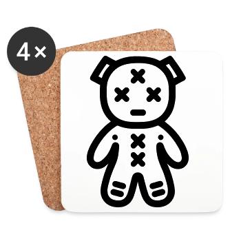 Voodoo Doll - Coasters (set of 4) - white - Front