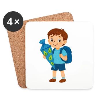 Avocado School Hero - Coasters (set of 4) - white - Front