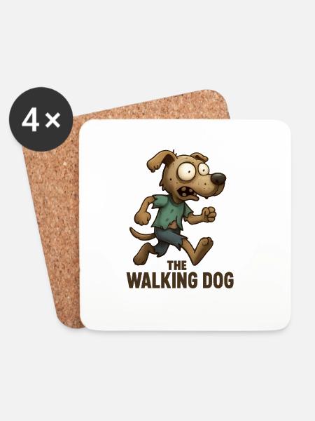 The Walking Dog Desperate Run - Coasters (set of 4) - white