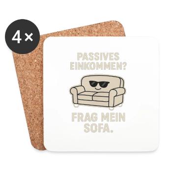 Sofa Sparwitz Passives Einkommen - Untersetzer (4er-Set) - Weiß - Vorne