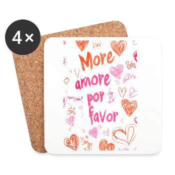 more amore - Untersetzer (4er-Set) - Weiß - Vorne
