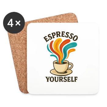 Espresso Yourself - Untersetzer (4er-Set) - Weiß - Vorne