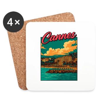 Cannes - Untersetzer (4er-Set) - Weiß - Vorne