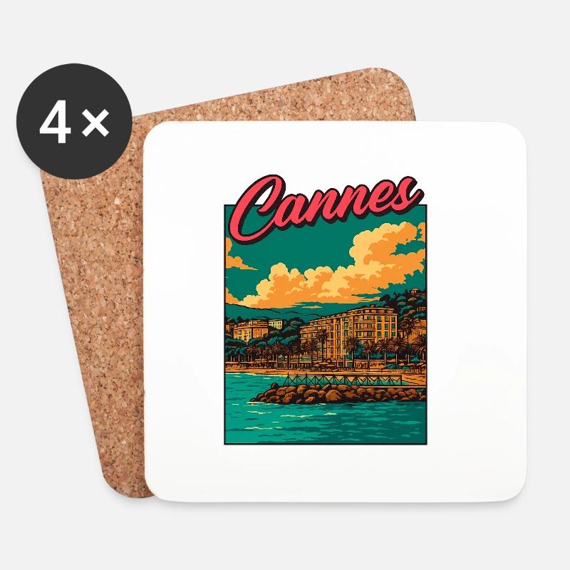 Cannes - Untersetzer (4er-Set) - Weiß