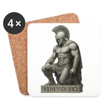 Roman Warrior Gladiator - Coasters (set of 4) - white - Front