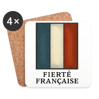 French flag - France - Coasters (set of 4) - white - Front
