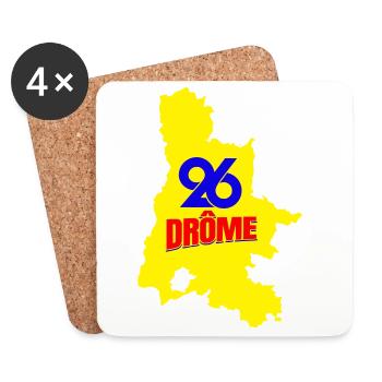 Drôme 26  - Dessous de verre (lot de 4) - blanc - Devant