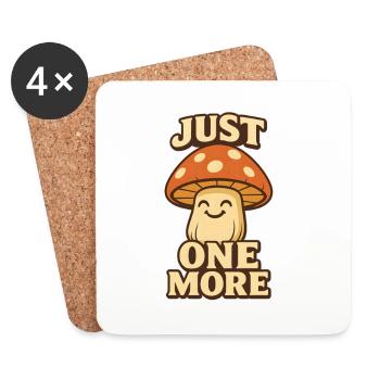 Just One More Mushroom - Coasters (set of 4) - white - Front