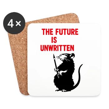 Future undescribed | Rat philosophizes - Coasters (set of 4) - white - Front