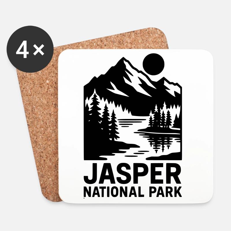 Jasper National Park - Coasters (set of 4) - white