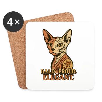Sphynx Cat - Coasters (set of 4) - white - Front