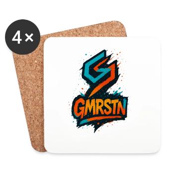 GMRSTN Graffiti Emblem Splash - Untersetzer (4er-Set) - Weiß - Vorne