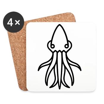 calmar - Dessous de verre (lot de 4) - blanc - Devant