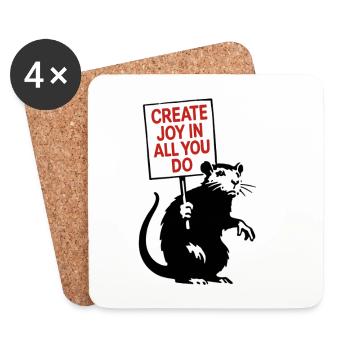 Joy in everything you do - Coasters (set of 4) - white - Front