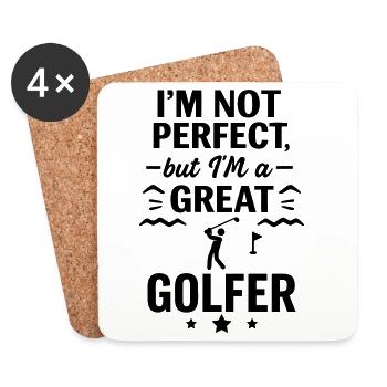 Super Golfer Sport Lustig Golf - Untersetzer (4er-Set) - Weiß - Vorne