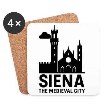 siena italia - Untersetzer (4er-Set) - Weiß - Vorne