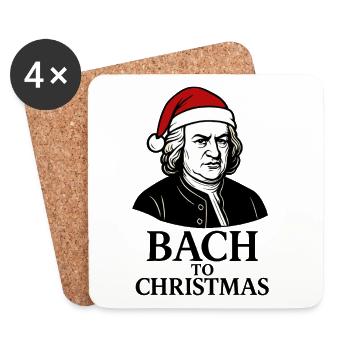 BACH TO CHRISTMAS: Die Rückkehr von Weihnachten in der Musik - Untersetzer (4er-Set) - Weiß - Vorne