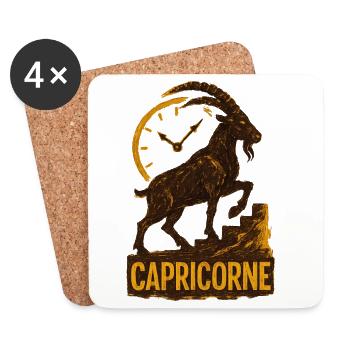 Capricorn Star Sign - Astrology - Coasters (set of 4) - white - Front